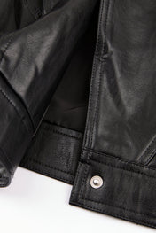 Cropped Leather Jacket