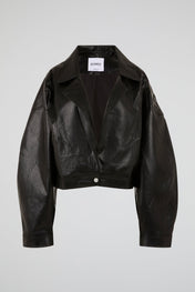 Cropped Leather Jacket