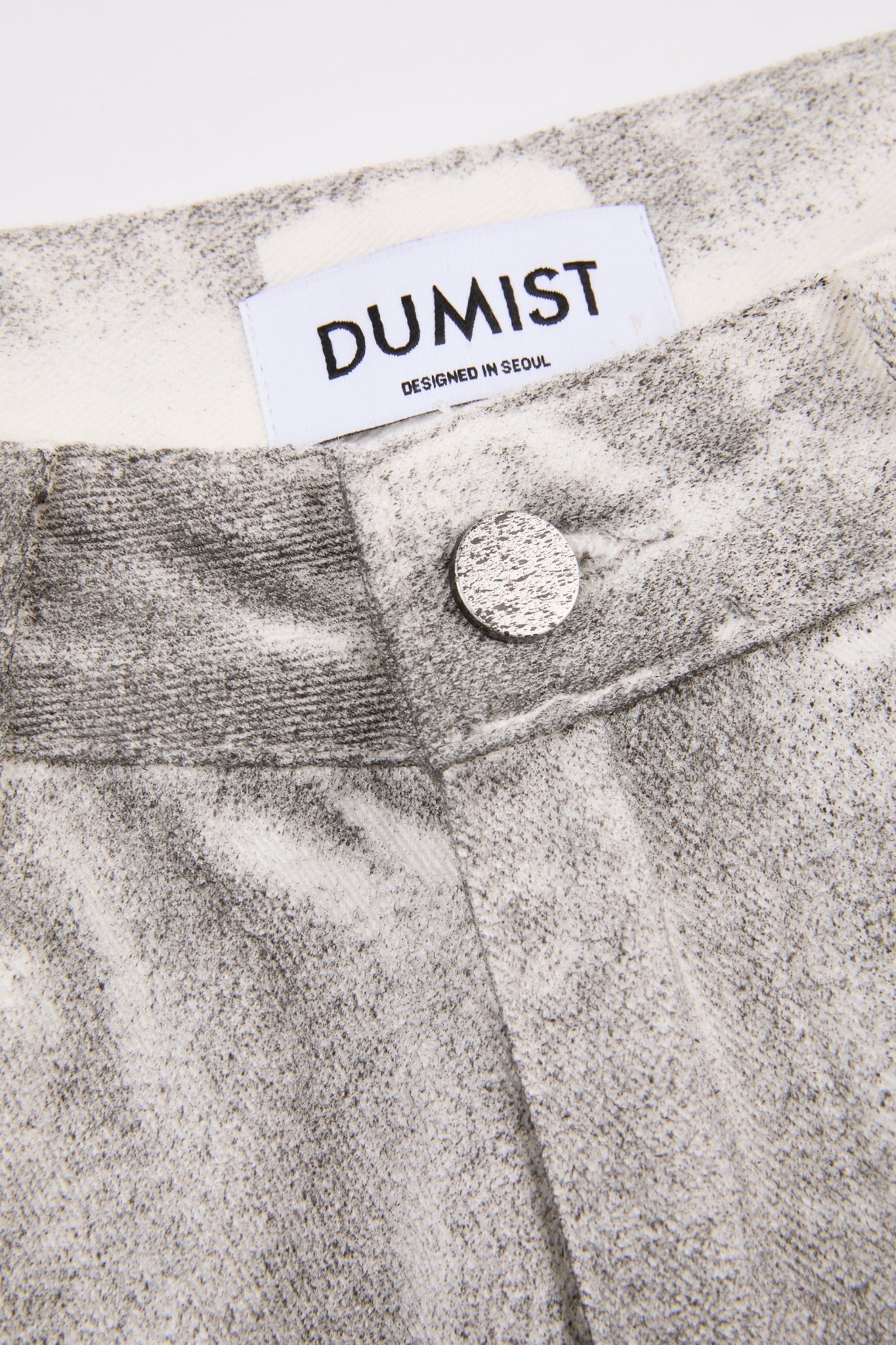 Abstract Cargo Washed Grey Wide Pants
