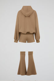 Draped Hoodie & Flare Pant Set
