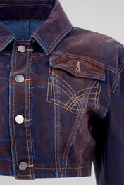Burnished Indigo Cropped Denim Jacket