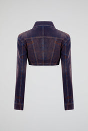 Burnished Indigo Cropped Denim Jacket