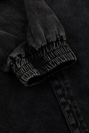 Asymmetric Panel Denim Hoodie