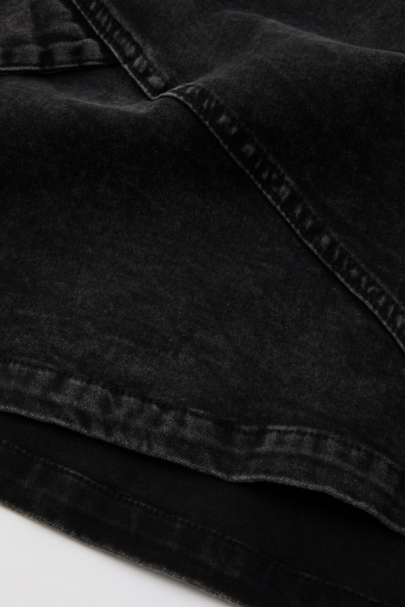 Asymmetric Panel Denim Hoodie