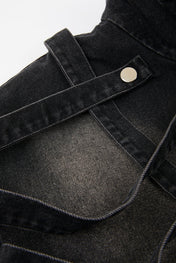 Panelled Denim Zip Jacket