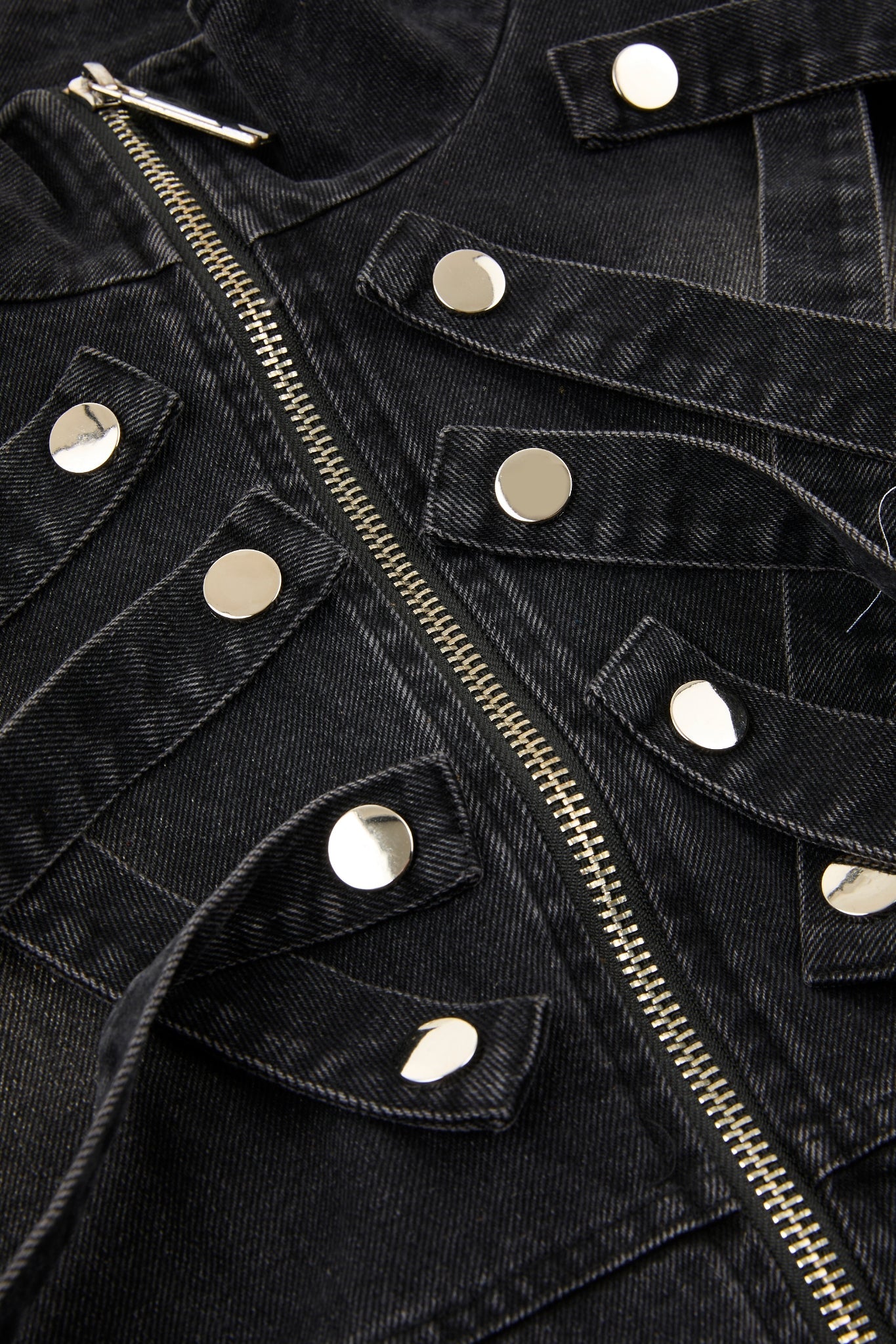 Panelled Denim Zip Jacket