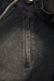 Panelled Denim Zip Jacket