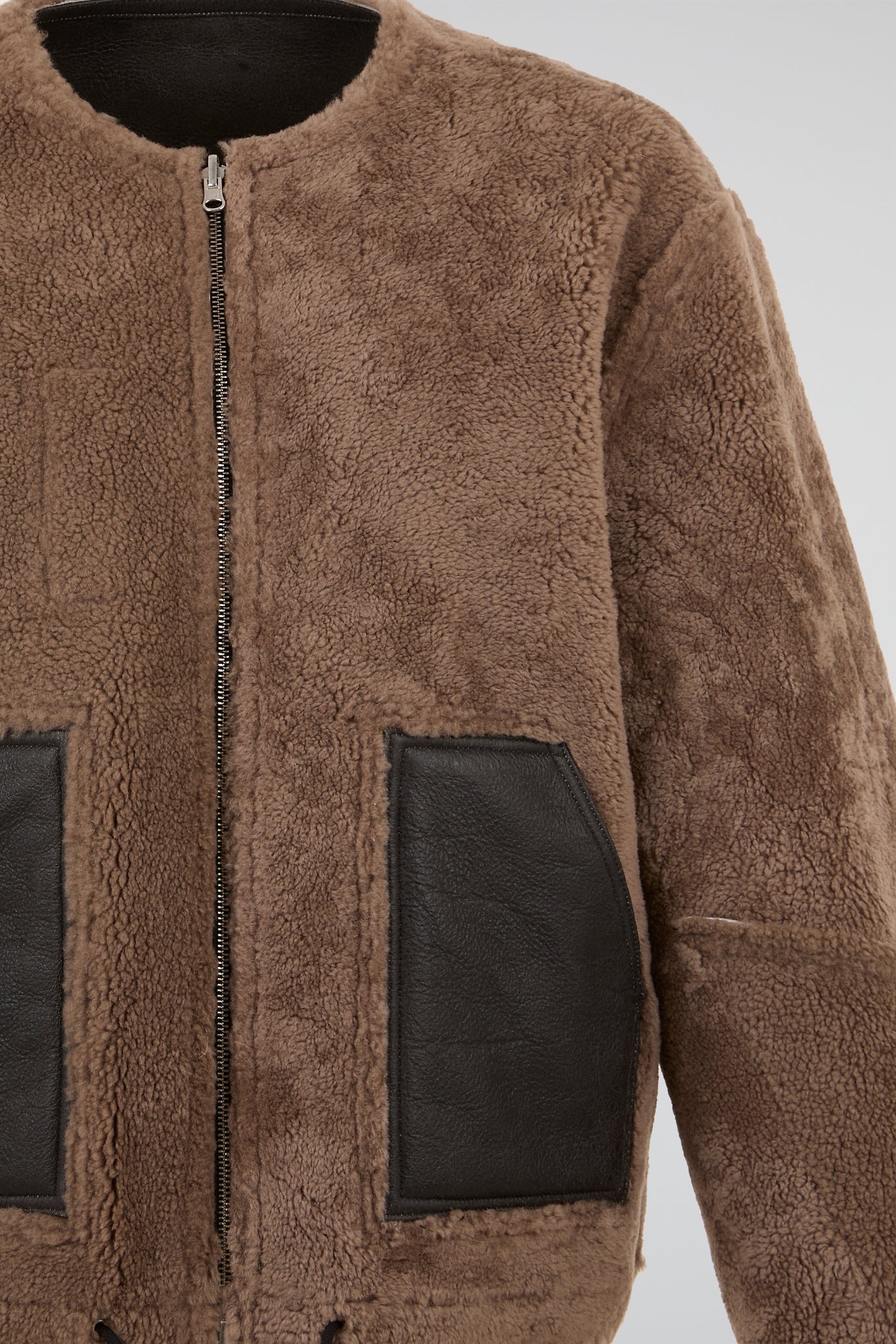 Reversible Shearling Zip Jacket