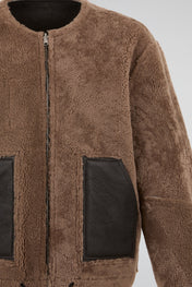 Reversible Shearling Zip Jacket