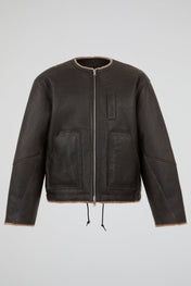 Reversible Shearling Zip Jacket