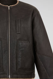 Reversible Shearling Zip Jacket
