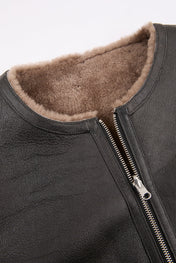 Reversible Shearling Zip Jacket