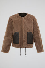 Reversible Shearling Zip Jacket