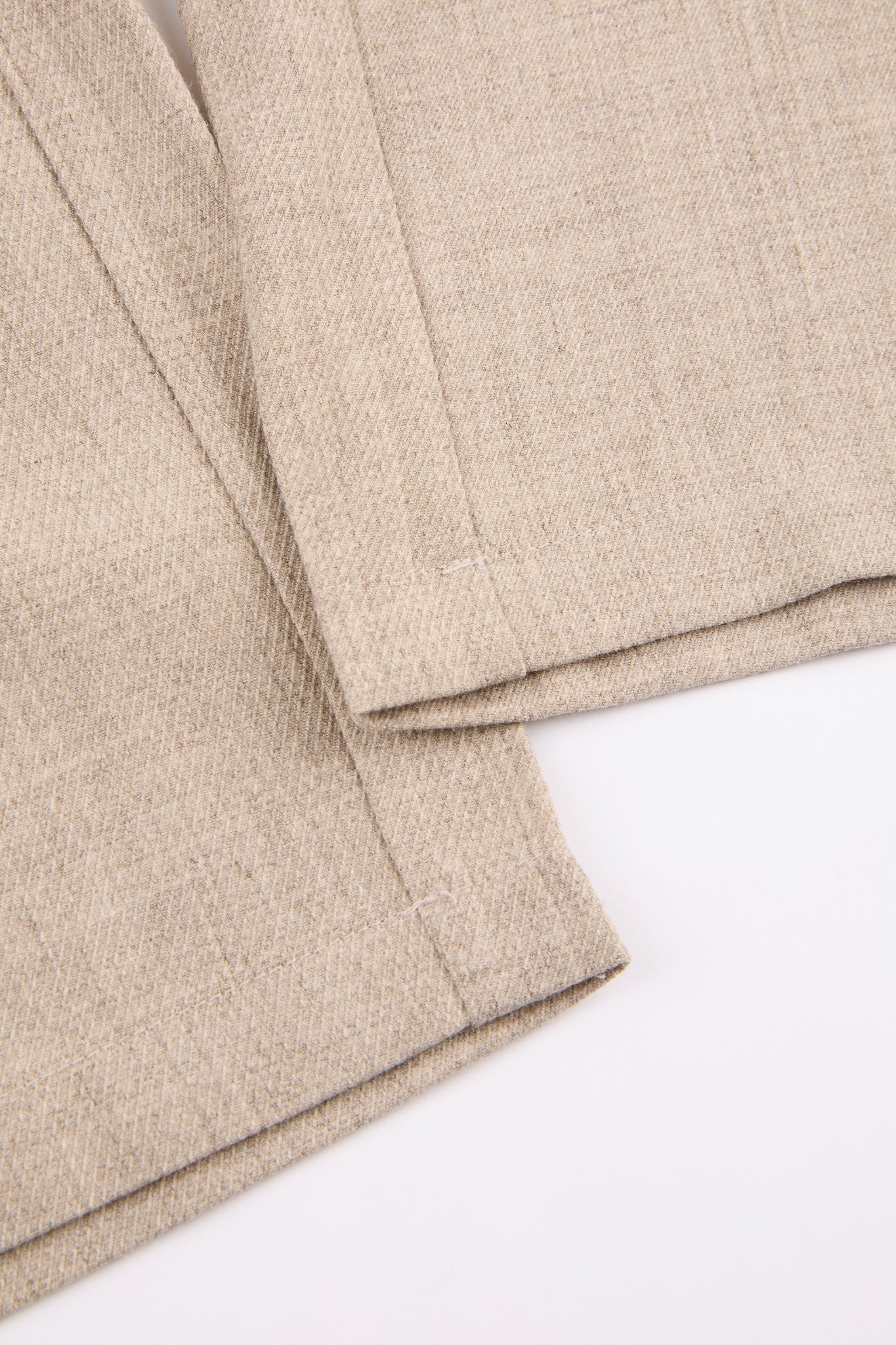 Beige Tailored Wide Trousers