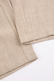 Beige Tailored Wide Trousers