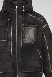 Dumist Hooded Denim Work Jacket