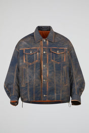 Dumist Distressed Denim Trucker Jacket