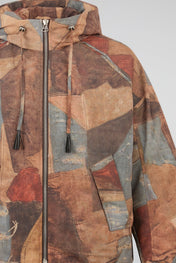 Dumist Abstract Print Hooded Jacket