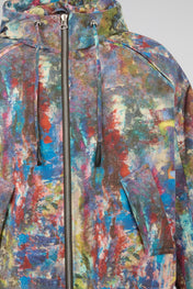 Dumist Abstract Print Hooded Jacket