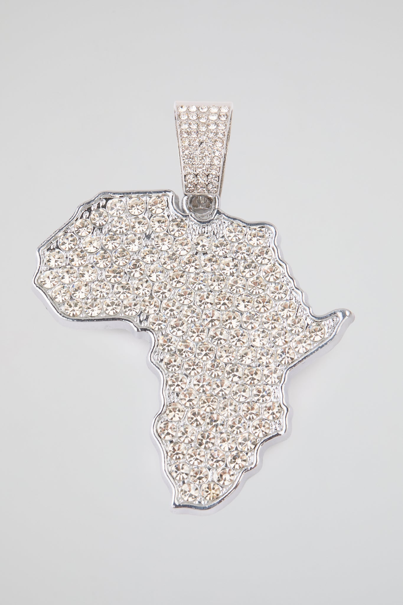 Iced Africa Map Pendant