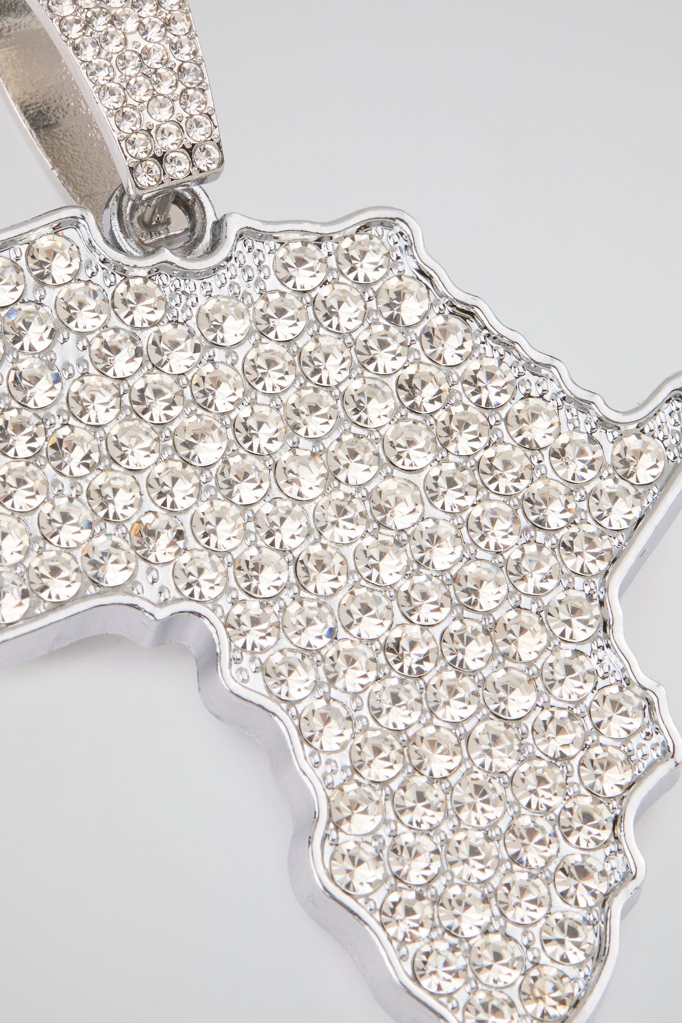 Iced Africa Map Pendant