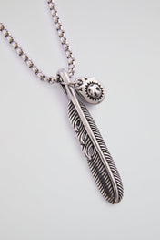 Feather Pendant Chain Necklace