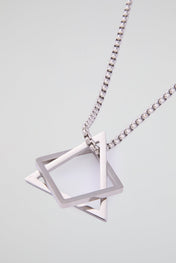Geometric Frame Pendant Necklace