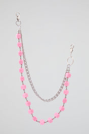 Pink Dice Chain Wallet Accessory