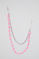 Pink Dice Chain Wallet Accessory