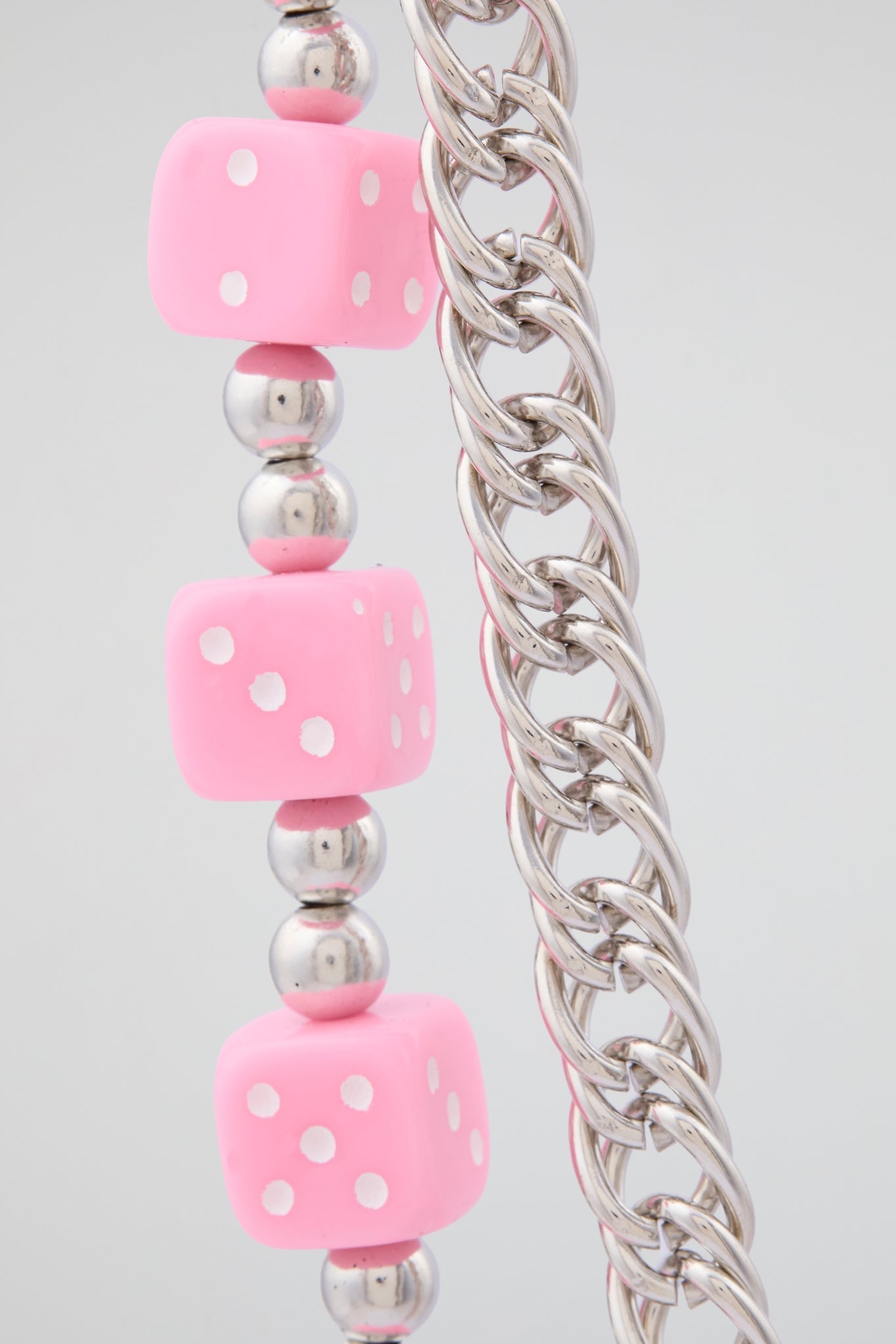 Pink Dice Chain Wallet Accessory