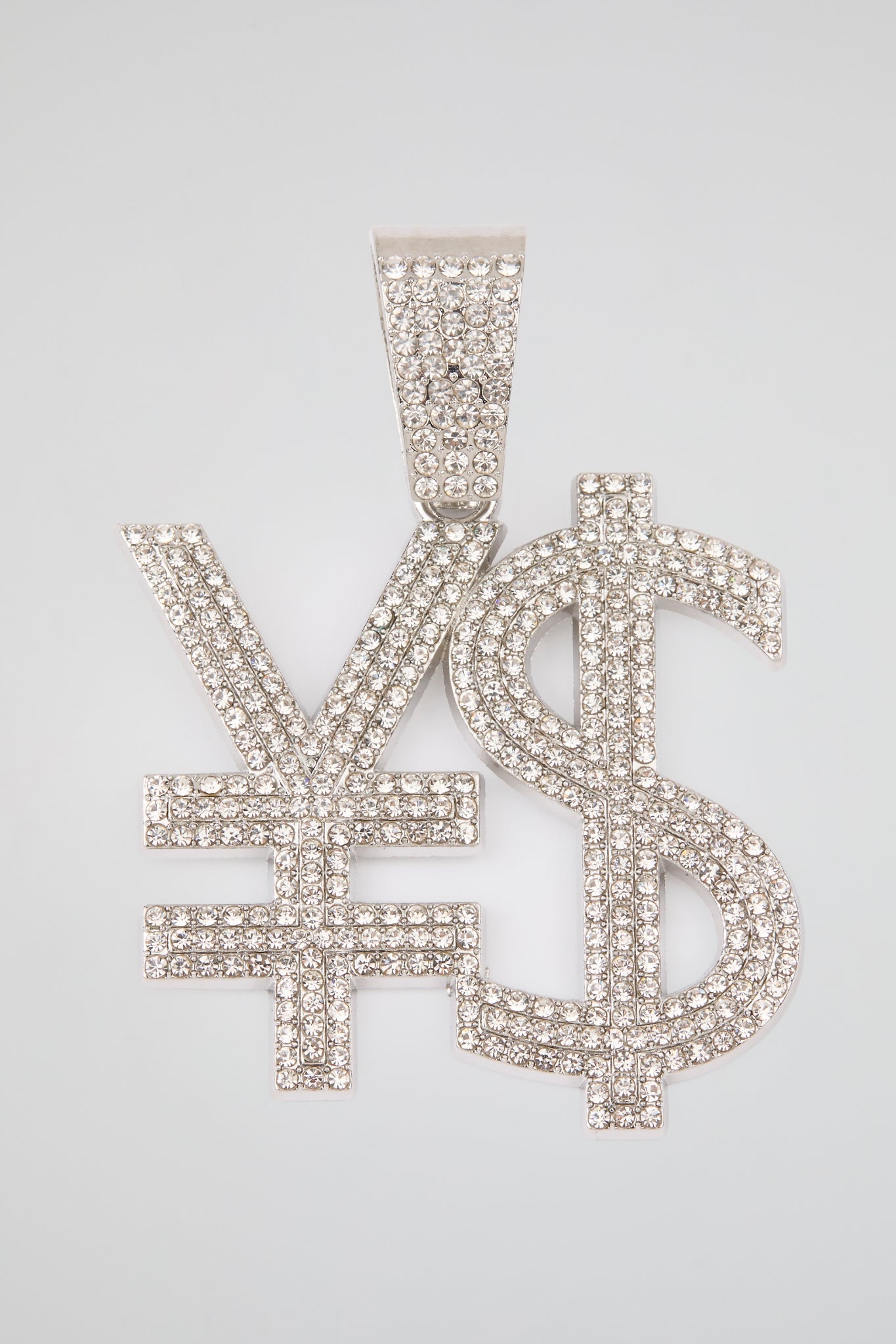 Iced Yen Dollar Sign Pendant