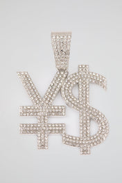 Iced Yen Dollar Sign Pendant