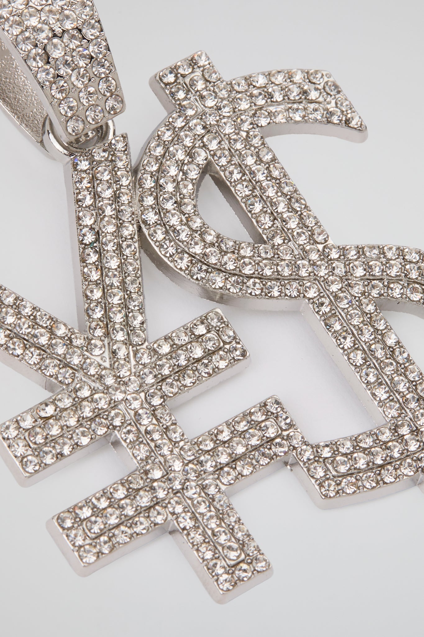 Iced Yen Dollar Sign Pendant