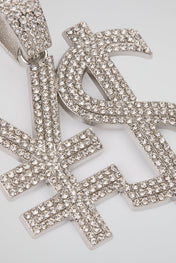 Iced Yen Dollar Sign Pendant