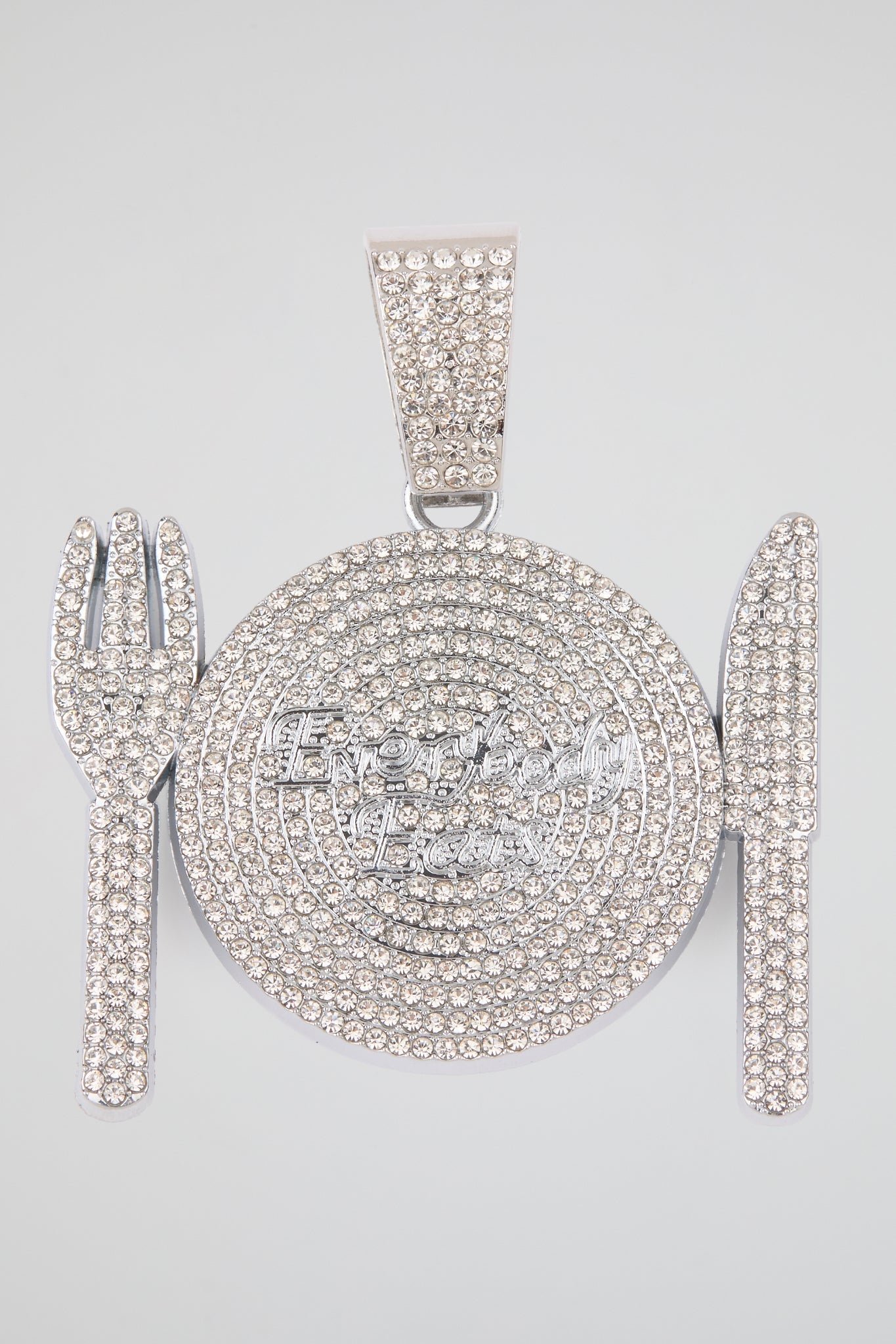Iced Everybody Eats Plate Pendant