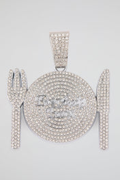 Iced Everybody Eats Plate Pendant