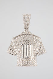 Iced Number 10 Jersey Pendant