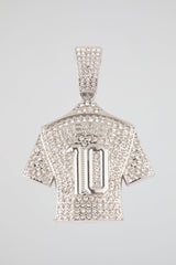 Iced Number 10 Jersey Pendant