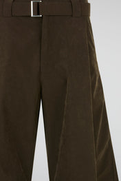 Structured Belted Volume Pants
