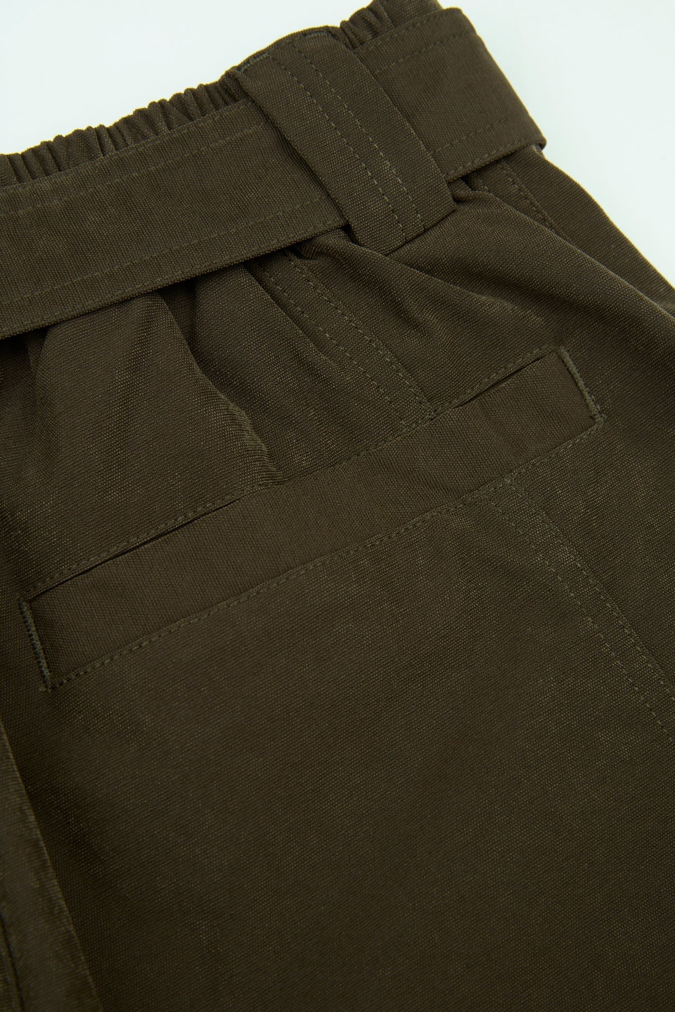 Structured Belted Volume Pants