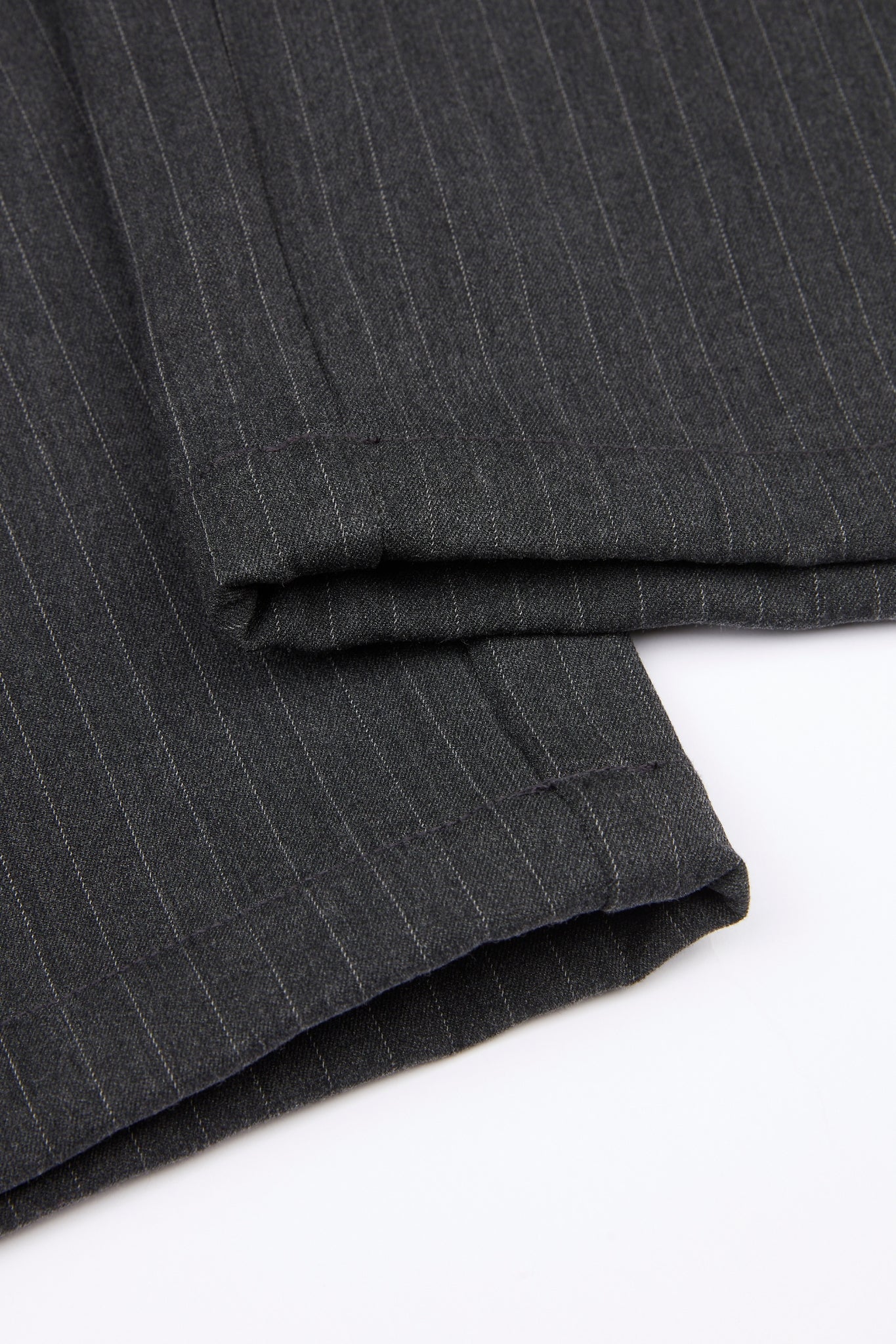 Pinstripe Belted Wide Trousers