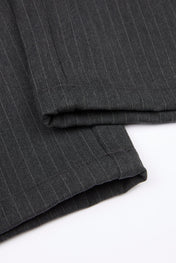 Pinstripe Belted Wide Trousers