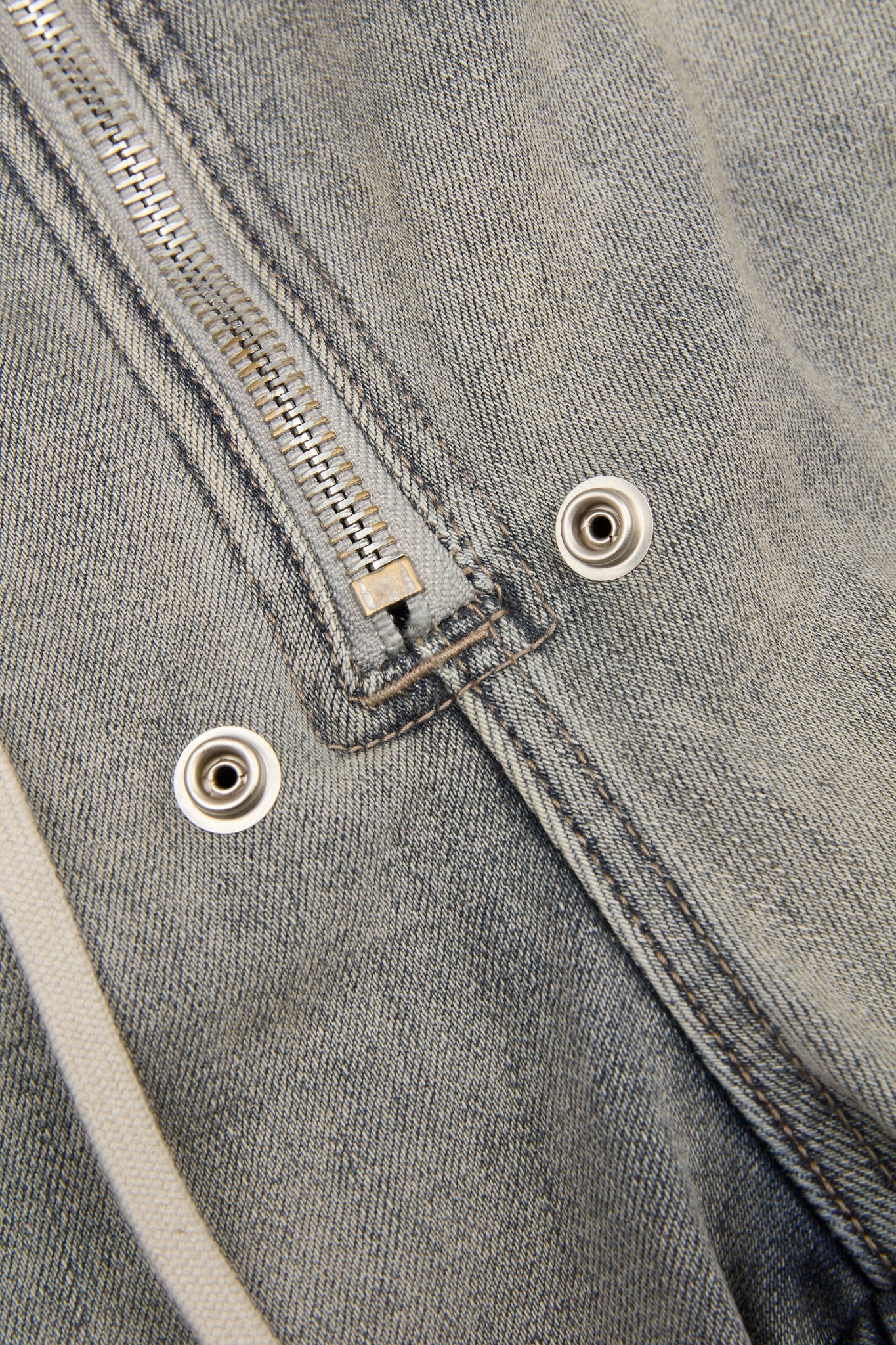 Washed Utility Zip Denim Cargos