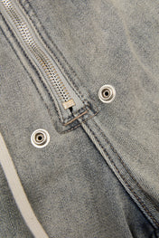 Washed Utility Zip Denim Cargos