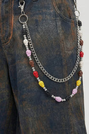 Skull Bead Wallet Chain