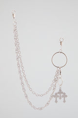 Triple Cross Silver Wallet Chain