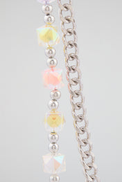 Silver & Frosted Opal Wallet Chain
