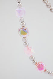 Silver & Frosted Opal Wallet Chain