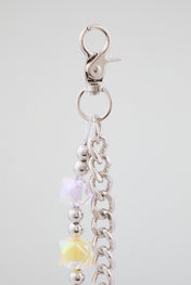 Silver & Frosted Opal Wallet Chain