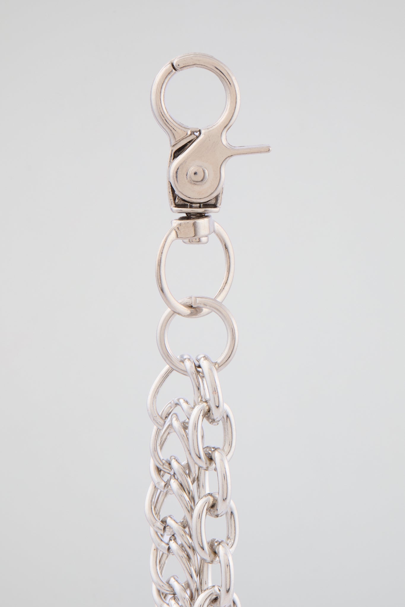 Silver Triple-Layer Handcuff Wallet Chain